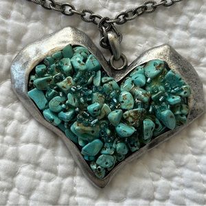 Heart Shaped Turquoise Necklace
